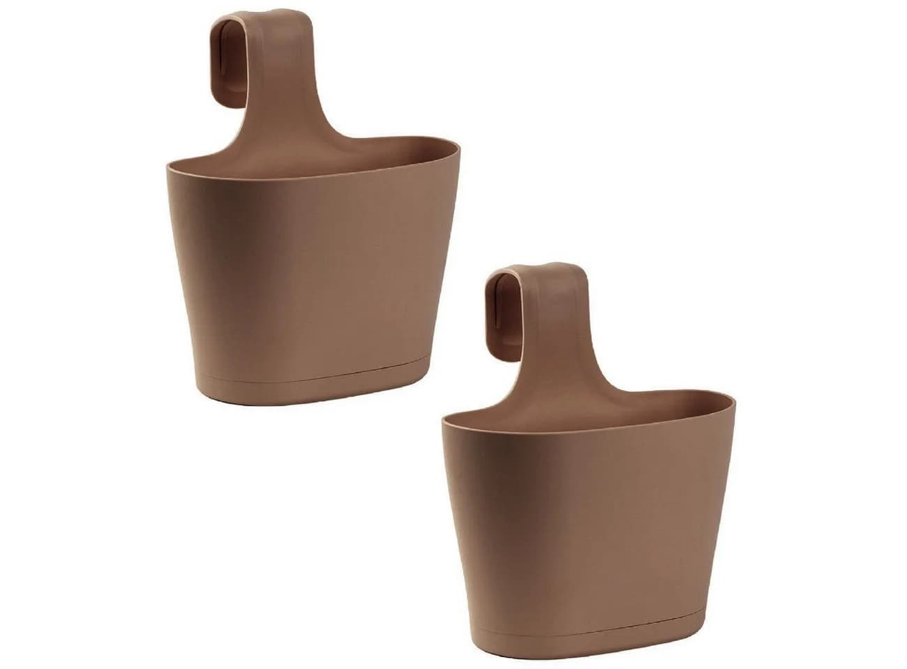 Engelland Blumenkasten zum Hängen 2er Set Braun UV-beständig - Bild 2