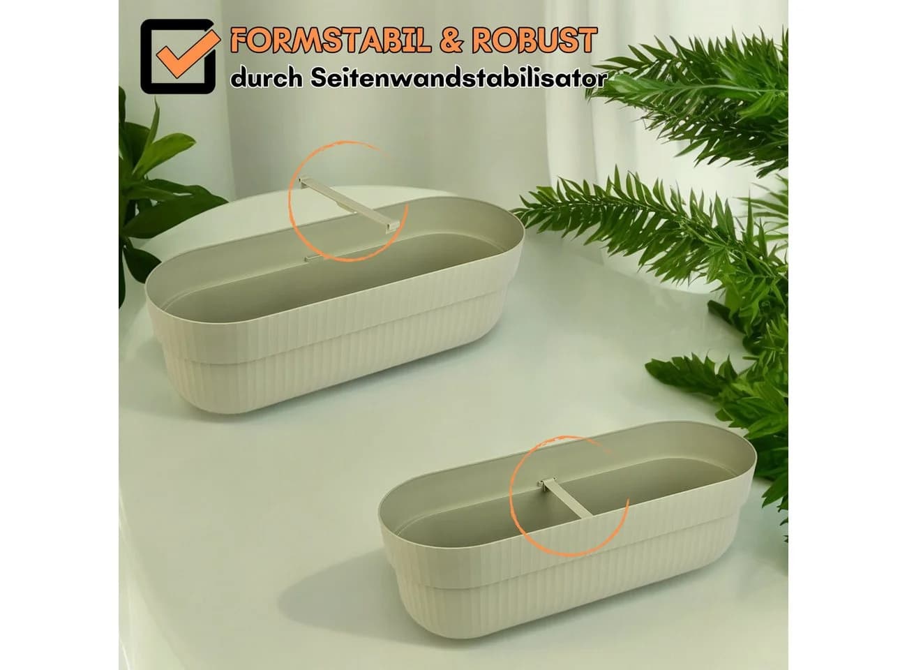 Engelland Blumenkasten Braun mit Wasserspeicher - Bild 3