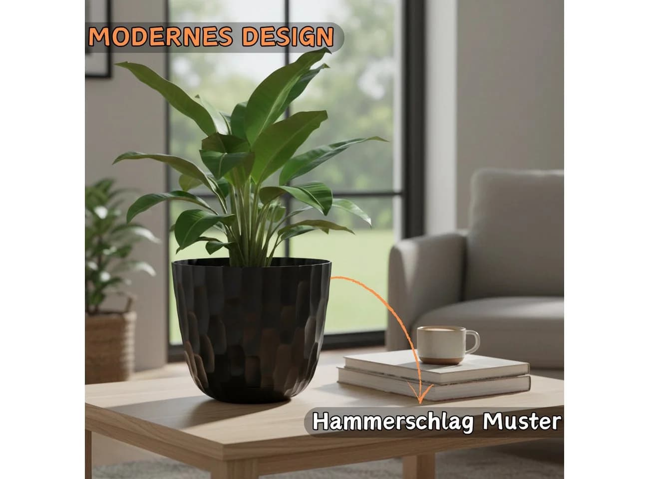 Engelland Blumentopf Hammerschlag-Optik Bewässerungssystem - Bild 3