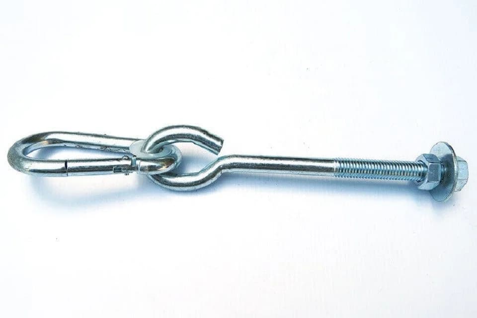 Gartenpirat Schaukelhaken M12 x 250 mm Verzinkt mit Karabiner