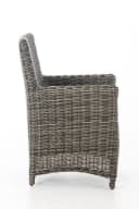 CLP Gartenstuhl Fontana Grau Polyrattan mit Kissen Bild 5