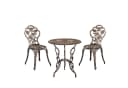 casa.pro Balkonset Wakefield Tisch mit 2 Stühlen Bistro-Set Bronze Bild 1