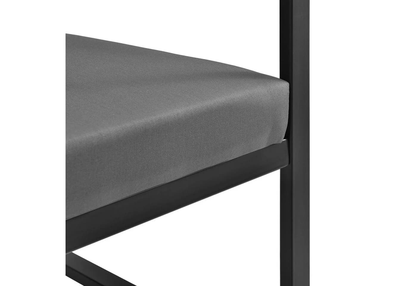 casa.pro Gartenstuhl 2er Set Lerum mit Kissen Schwarz - Bild 4