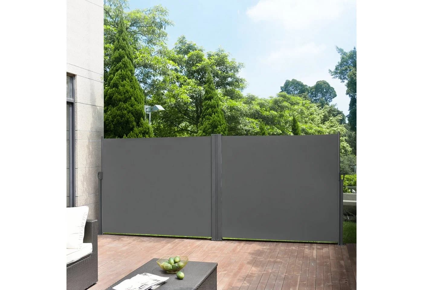 pro.tec Seitenarmmarkise Alcazaba Sichtschutz grau - Bild 2
