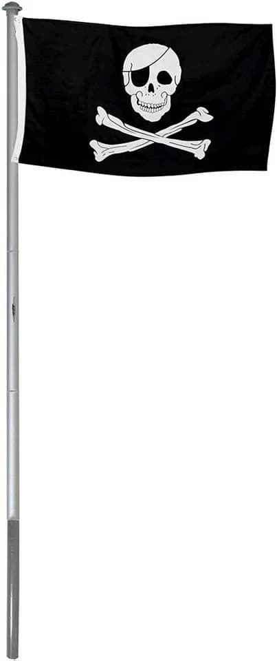 BRUBAKER Fahnenmast Aluminium mit Piratenfahne 150x90cm - Bild 2