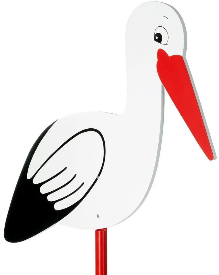 BRUBAKER Gartenstecker 100 cm Holz Klapperstorch Bunt - Bild 2