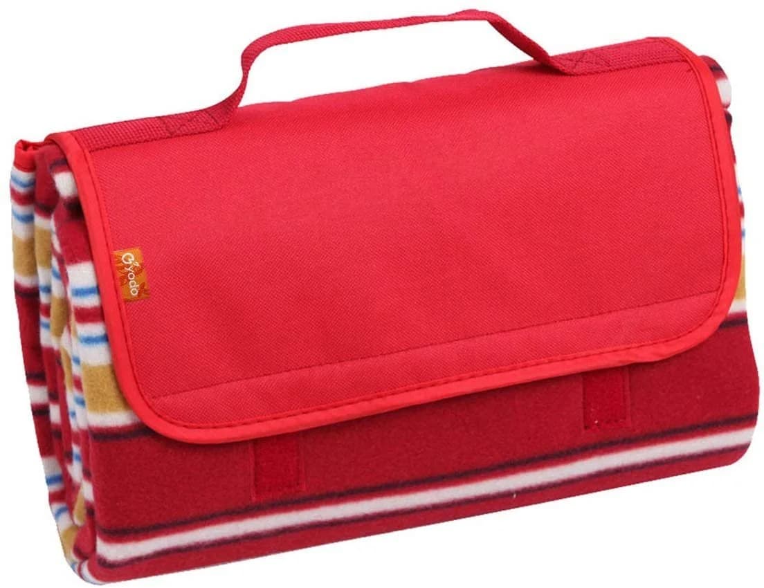 BRUBAKER Picknickdecke Fleece 150x135 cm wasserfest bunt - Bild 2