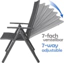 BRUBAKER Riva Gartenstuhl 2er Set Klappbar Verstellbar Bild 1