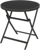 BRUBAKER Milano Glastisch Rund Klappbar Anthrazit Grau 70 cm Bild 2