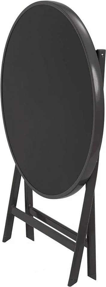 BRUBAKER Milano Glastisch Rund Klappbar Anthrazit Grau 70 cm - Bild 3