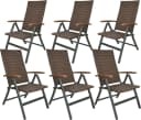 BRUBAKER Gartenstuhl Polyrattan klappbar Hochlehner Campingstuhl Bild 2