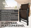 BRUBAKER Gartenstuhl Polyrattan klappbar Hochlehner Campingstuhl Bild 3