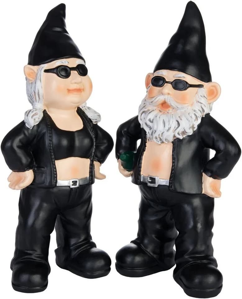 BRUBAKER Gartenzwerg Rocker Paar Set Bunt Polyresin - Bild 2
