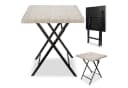 BRUBAKER Gartentisch Lugano Grau/Beige Klappbar Wetterfest Bild 2