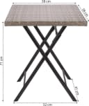 BRUBAKER Balkonset Toskana 3-tlg. Braun Grau Polyrattan Klappbar Bild 3