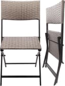 BRUBAKER Balkonset Toskana 3-tlg. Braun Grau Polyrattan Klappbar Bild 4