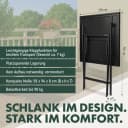 BRUBAKER Gartentisch Bergamo Klapptisch Holzoptik Braun Schwarz Bild 3