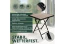 BRUBAKER Gartentisch Bergamo Beige/Grau Metall Klappbar Bild 1