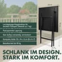 BRUBAKER Gartentisch Bergamo Beige/Grau Metall Klappbar Bild 3