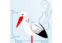 BRUBAKER Baby Girlande Welcome + Großer Storch Holz Bild 4
