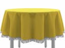 EXKLUSIV HEIMTEXTIL Gartentischdecke mit Fransen, rund Bild 2