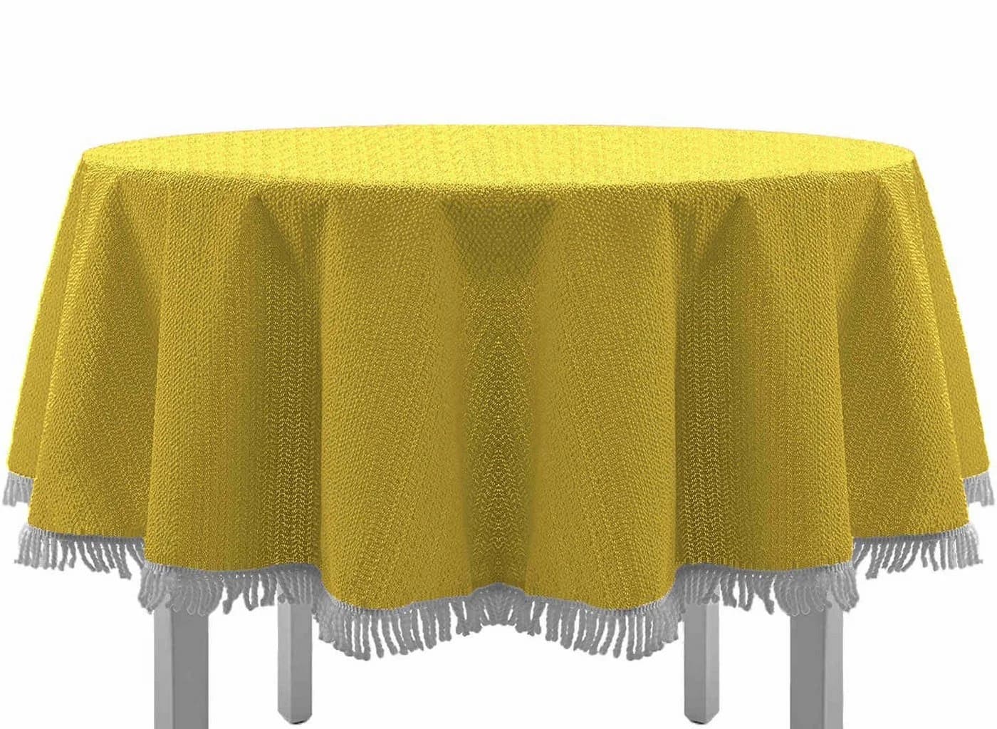 EXKLUSIV HEIMTEXTIL Gartentischdecke mit Fransen, rund - Bild 2