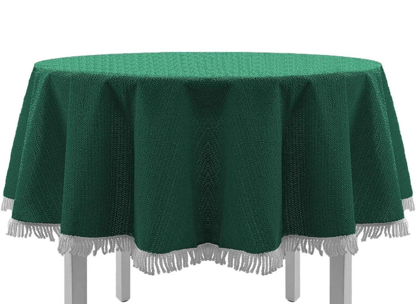 EXKLUSIV HEIMTEXTIL Gartentischdecke mit Fransen Tischdecke Classic, rund - Bild 2