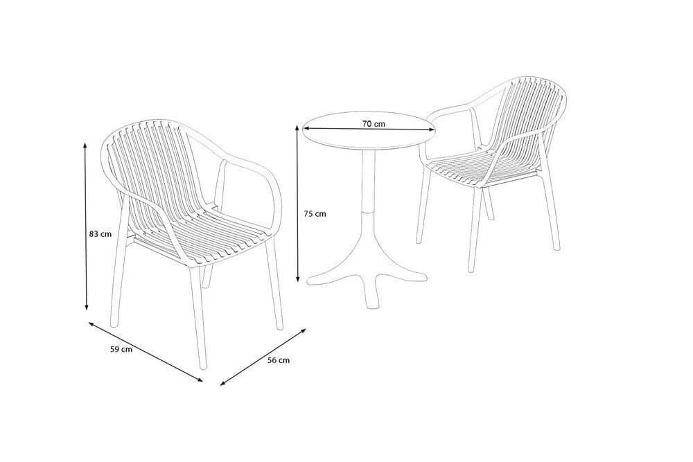 Villana Pico Curve Balkonset Pestogrün Kunststoff - Bild 5