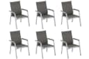 KETTLER Gartenstuhl BasicPlus 6er-Set Stapelsessel Silber/Anthrazit Aluminium Bild 2