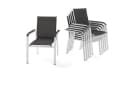 KETTLER Gartenstuhl BasicPlus 6er-Set Stapelsessel Silber/Anthrazit Aluminium Bild 3