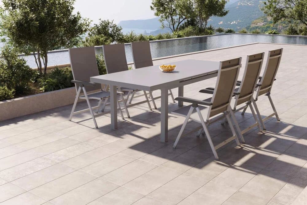 KETTLER Garten-Essgruppe mit Ausziehtisch und 6 Klappstühlen - Bild 3