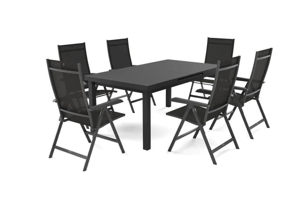 KETTLER BasicPlus Garten-Essgruppe mit Ausziehtisch und 6 Klappstühlen - Bild 3