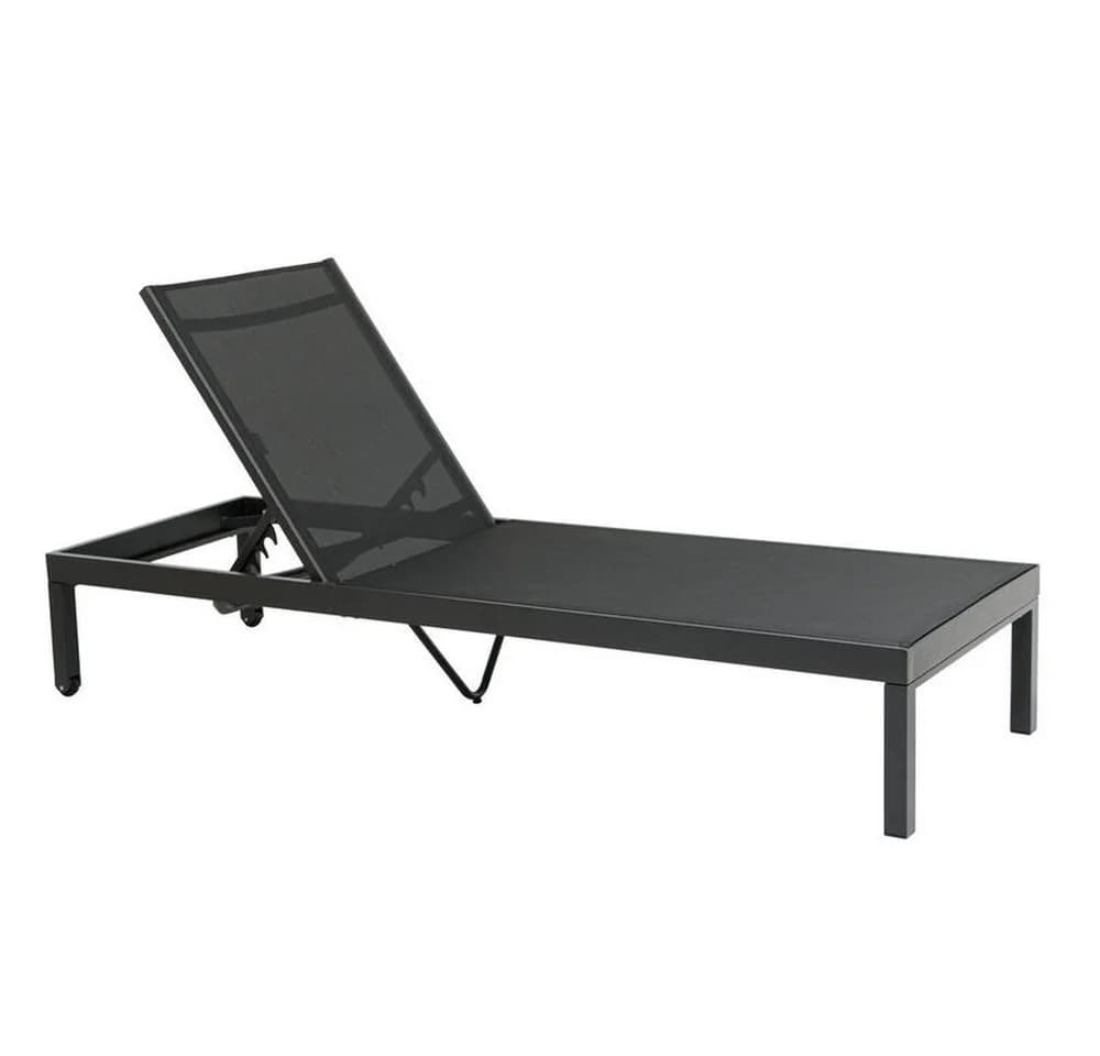 OUTFLEXX Gartenliege Anthrazit mit Rollen und verstellbarer Lehne - Bild 2