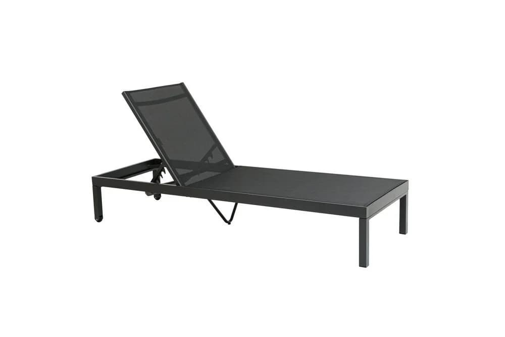 OUTFLEXX Gartenliege Anthrazit mit Rollen und verstellbarer Lehne - Bild 3