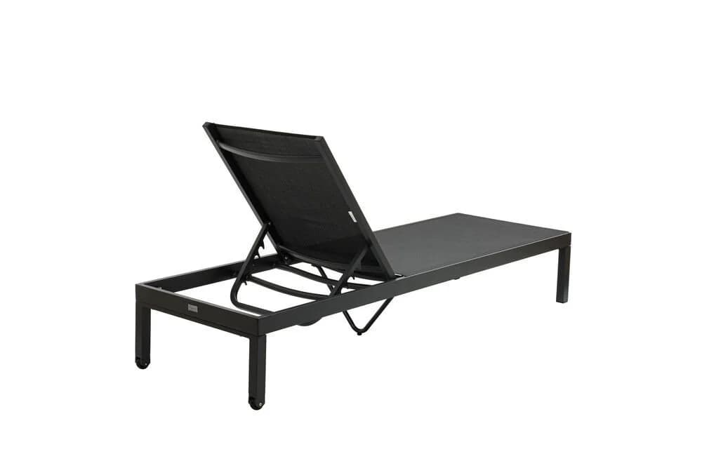 OUTFLEXX Gartenliege Anthrazit mit Rollen und verstellbarer Lehne - Bild 5