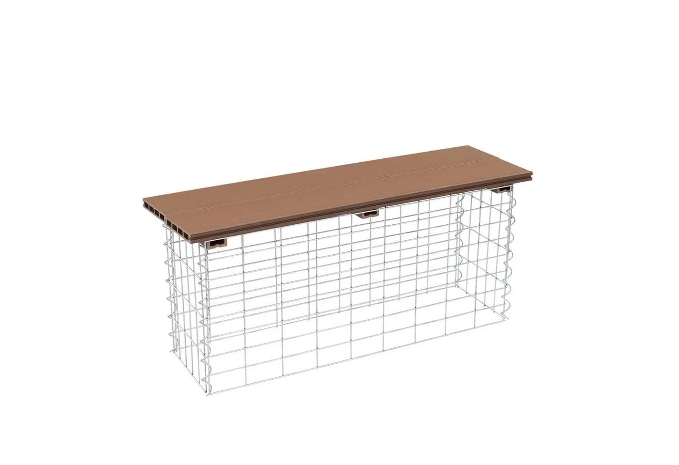 ESTEXO Gabionenbank mit WPC-Sitzfläche Braun - Bild 2