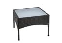 ESTEXO Gartentisch Polyrattan Schwarz Glas Beistelltisch Bild 2