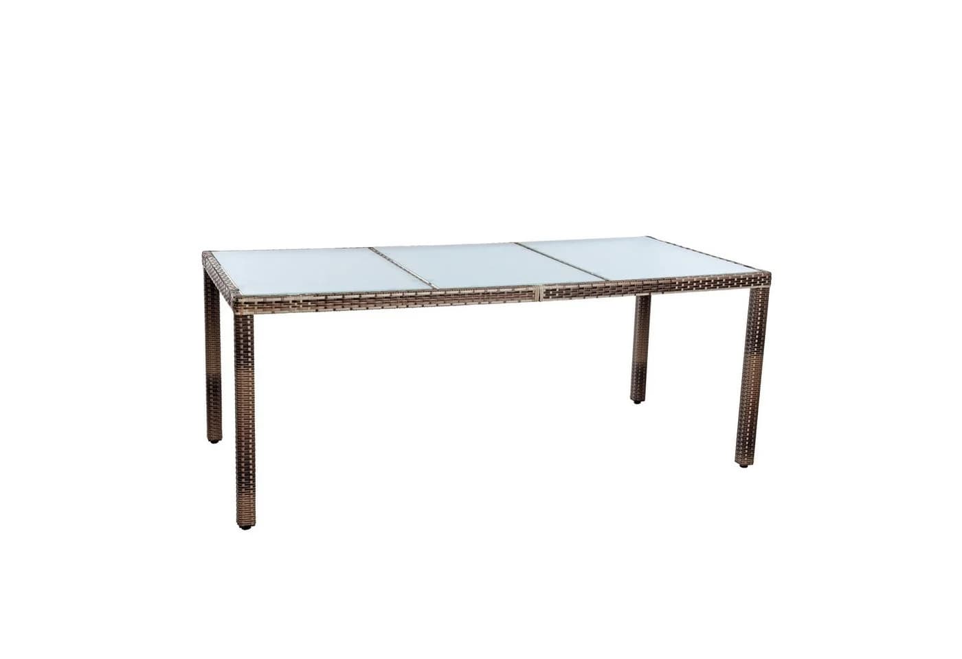 ESTEXO Sitzgruppe Polyrattan Gartenmöbel Set 8 Personen Beige-Braun