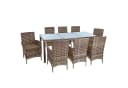 ESTEXO Sitzgruppe Polyrattan Gartenmöbel Set 8 Personen Beige-Braun Bild 2