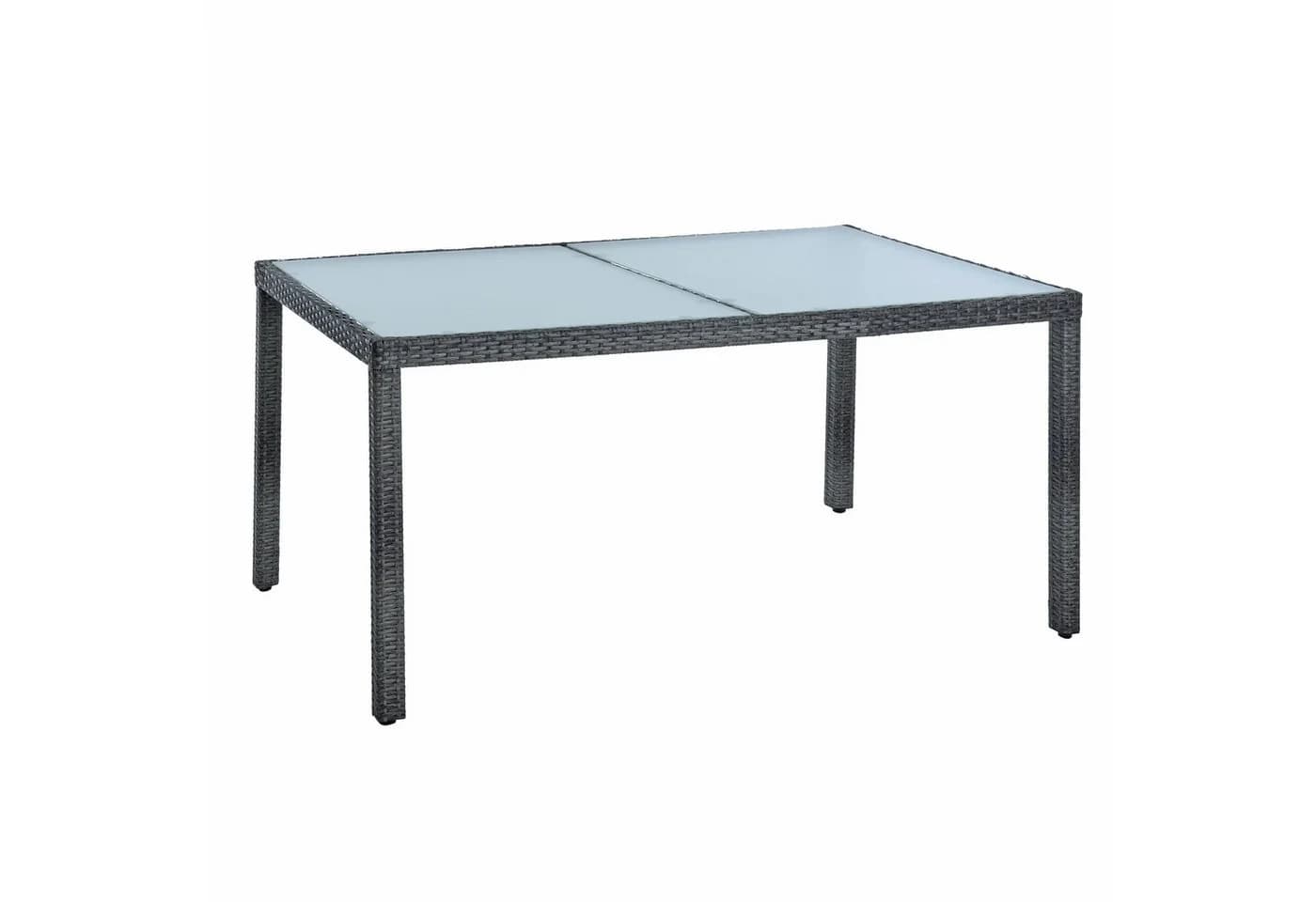 ESTEXO Sitzgruppe Poly-Rattan 6-tlg. Anthrazit-Grau Gartenset