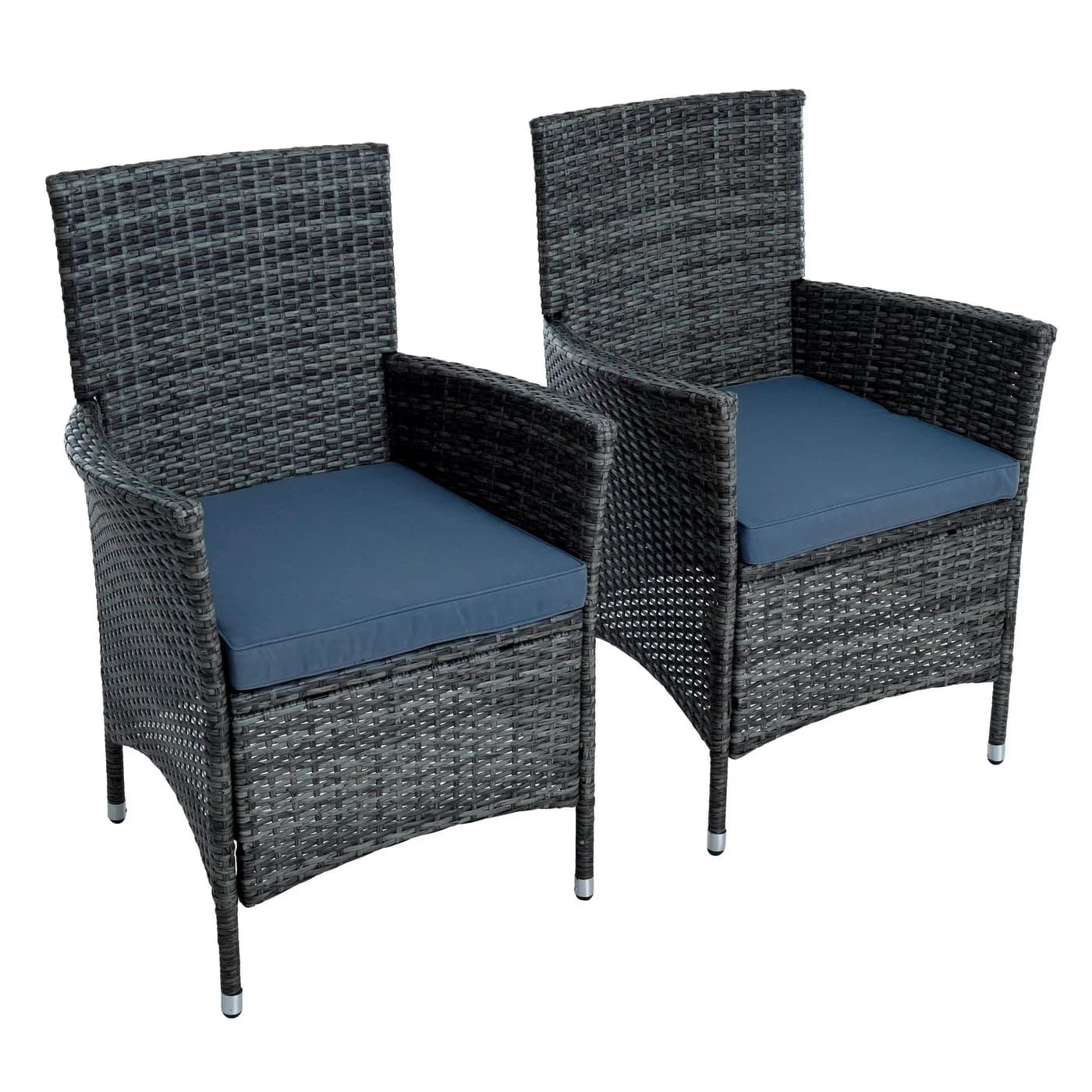 ESTEXO Sitzgruppe Poly-Rattan 6-tlg. Anthrazit-Grau Gartenset - Bild 4
