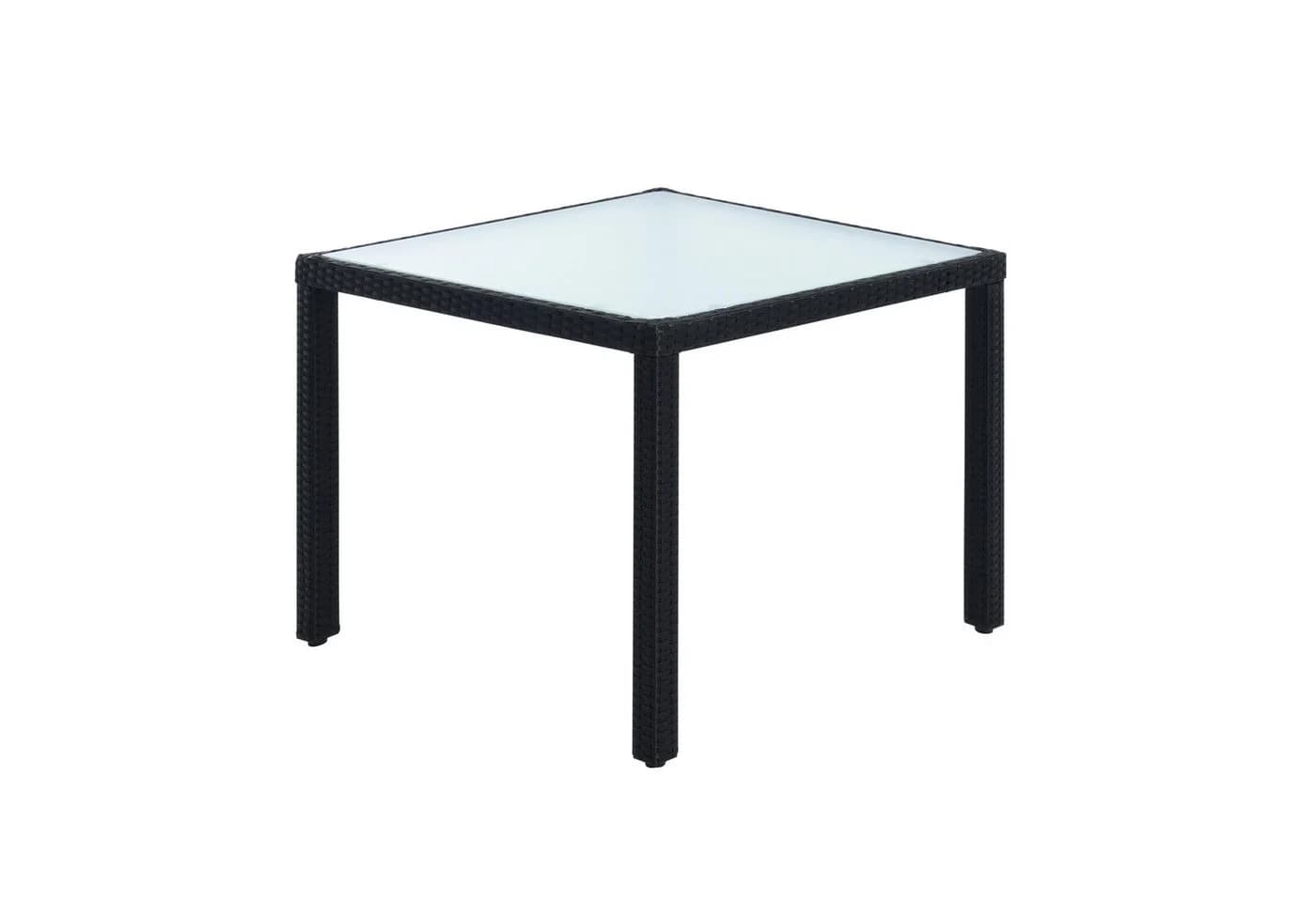 ESTEXO Sitzgruppe Polyrattan Schwarz Grau 4-tlg. Gartenset
