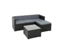 ESTEXO Sitzgruppe Rattan Lounge 3-Sitzer Sofa Schwarz Bild 1