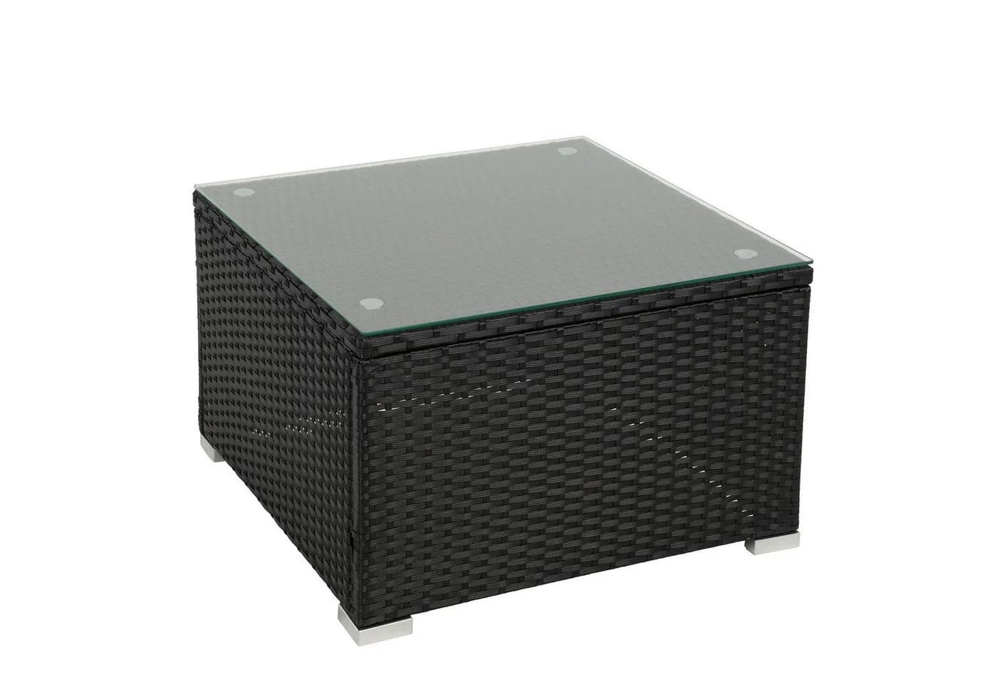 ESTEXO Sitzgruppe Rattan Lounge 3-Sitzer Sofa Schwarz - Bild 4