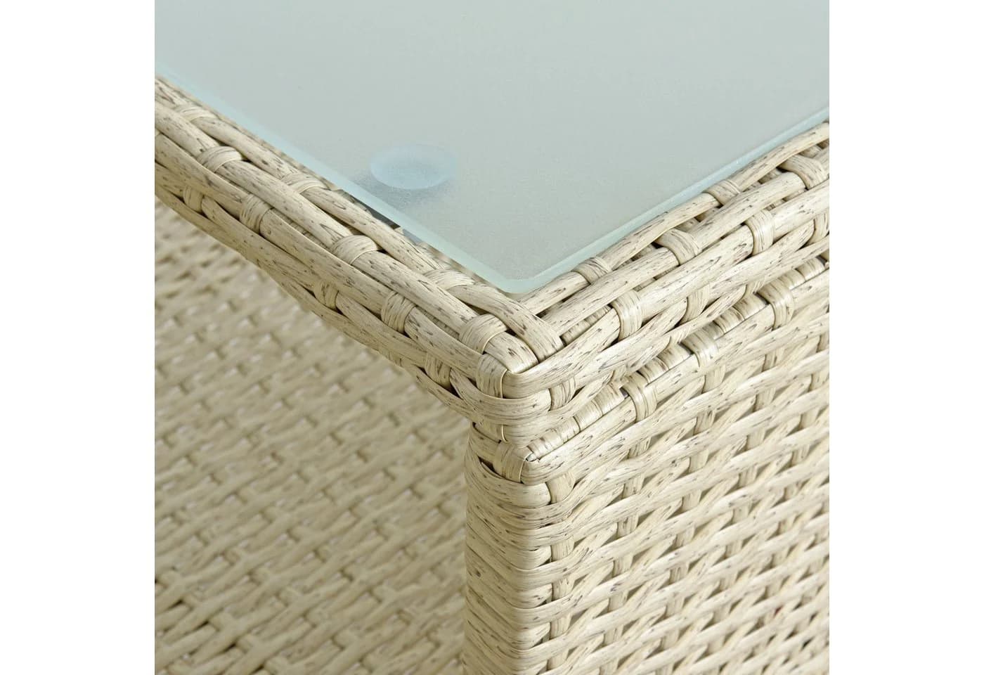 ESTEXO Polyrattan Gartenbank 2-Sitzer mit Tisch Beige - Bild 3