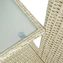 ESTEXO Polyrattan Gartenbank 2-Sitzer mit Tisch Beige Bild 4