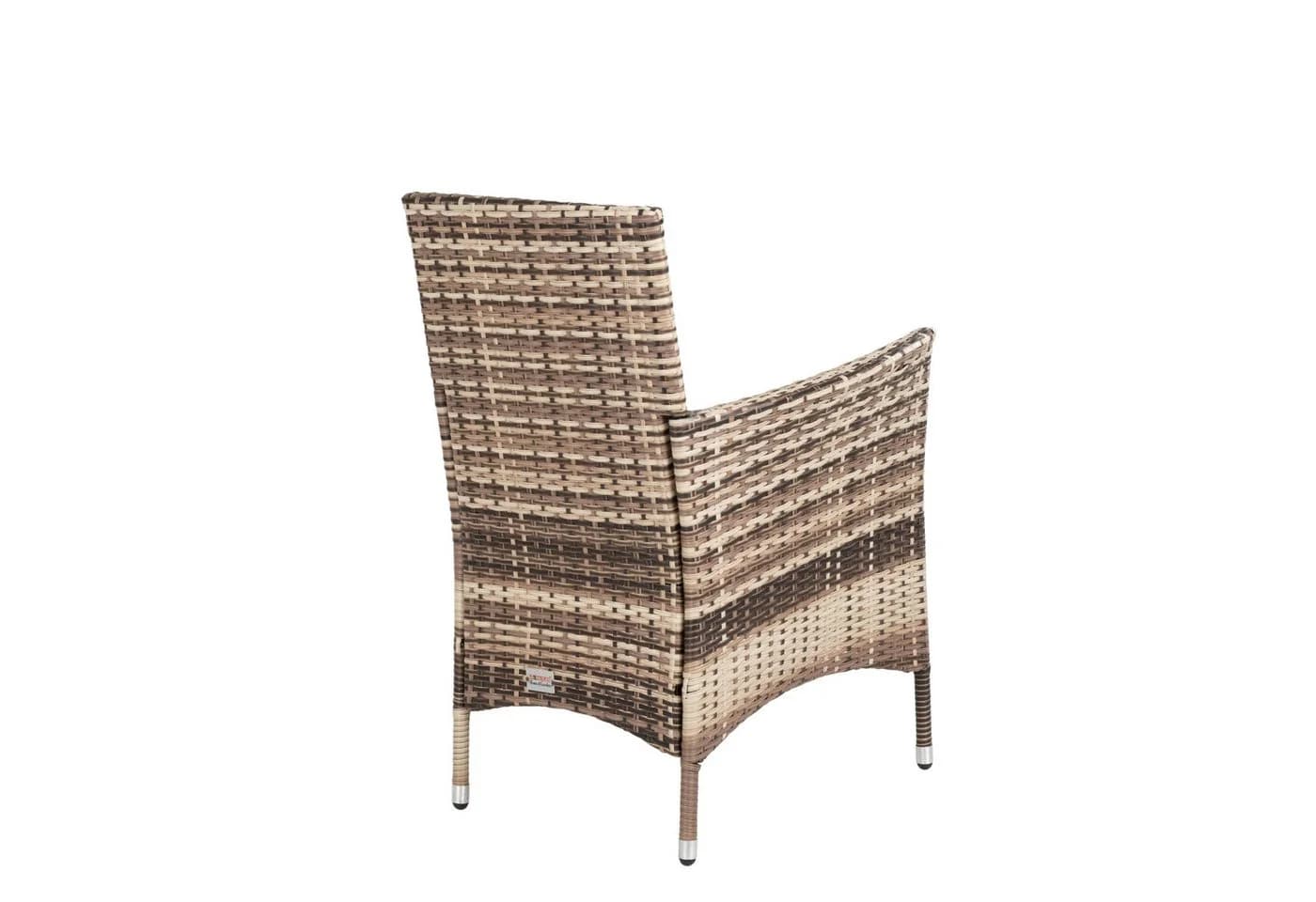 ESTEXO Gartenstuhl Rattan Polyrattan 2er Set Beige-Braun - Bild 4