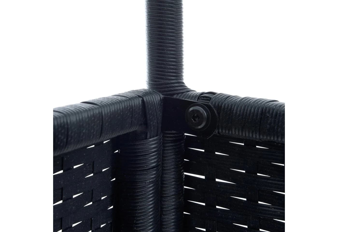ESTEXO Gartentisch Rund Schwarz Polyrattan mit Glasplatte - Bild 4