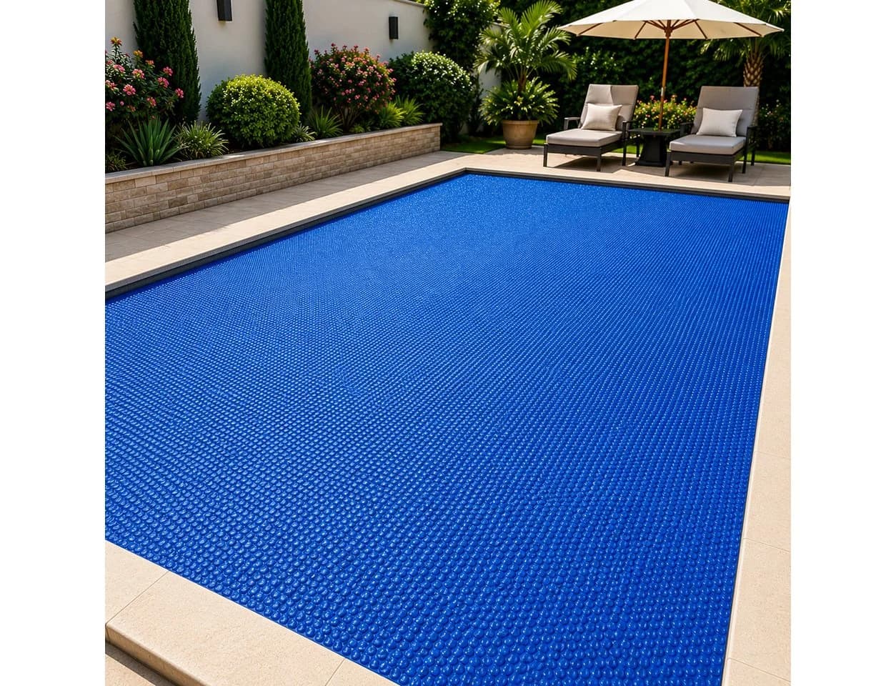 ESTEXO Pool-Abdeckplane Solarfolie Blau Rechteckig