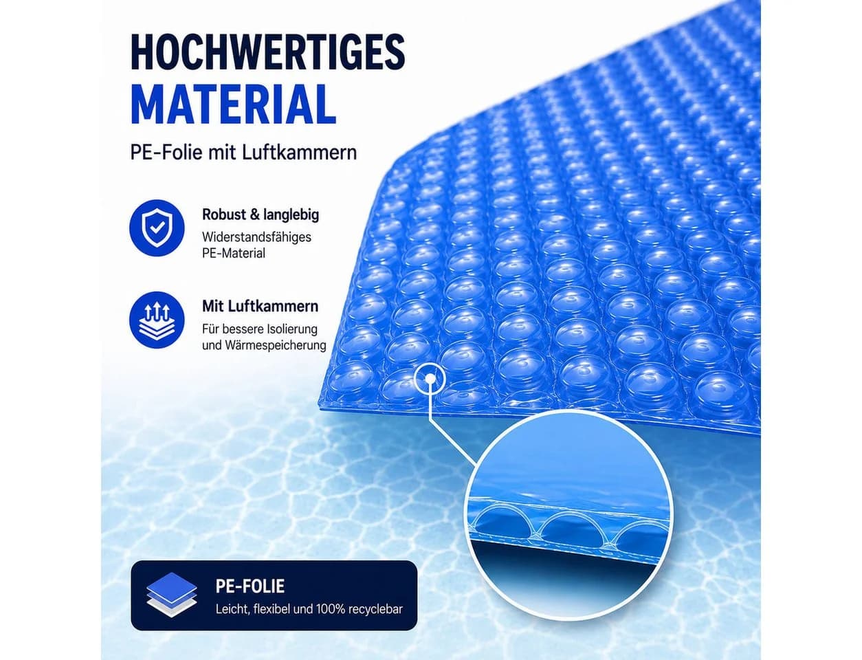 ESTEXO Pool-Abdeckplane Solarfolie Blau Rechteckig - Bild 4